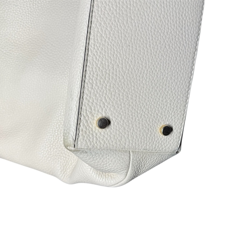 Kate Spade Cobble Hill Tayler Tote Leather Shoulder Bag Used Ivory/slight pink - Picture 12 of 16